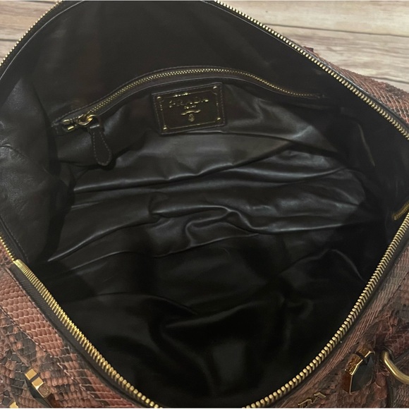 PRADA Pitone Python Snake Jeweled Shoulder Bag - Picture 11 of 13